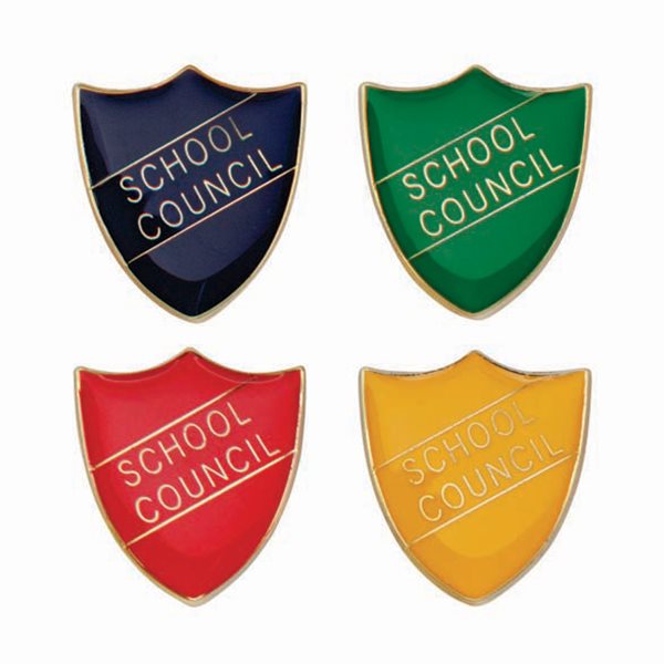 School Council Shield Badge in 4 Colours SB16110