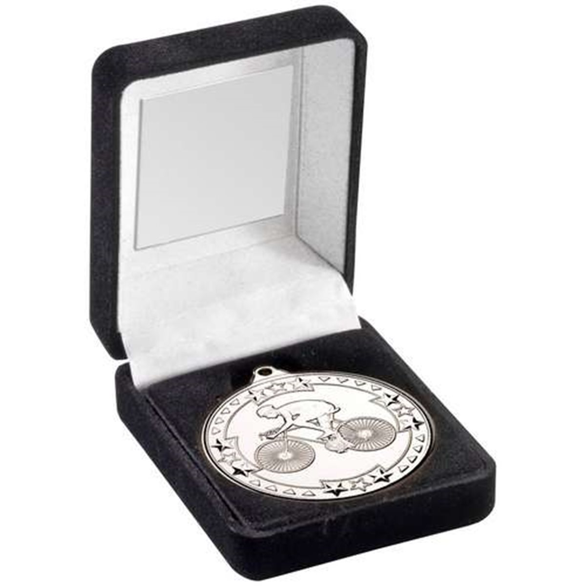 Cycling 50mm Silver Boxed Medal JR47-TY65B