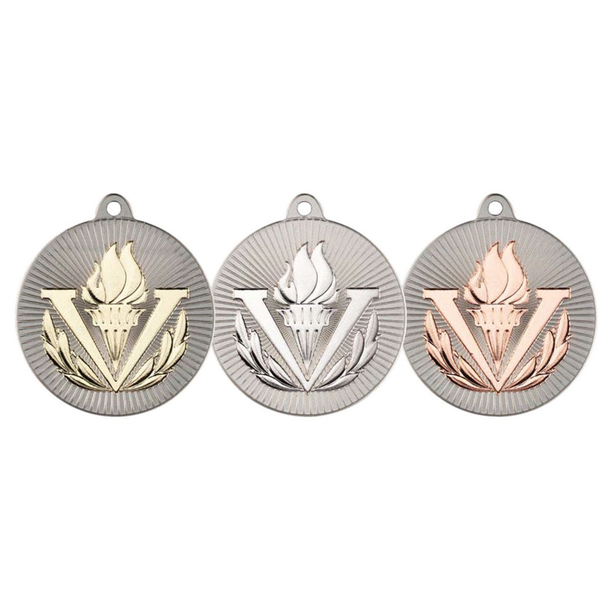 50mm Silver Two Colour Victory Medal MV09