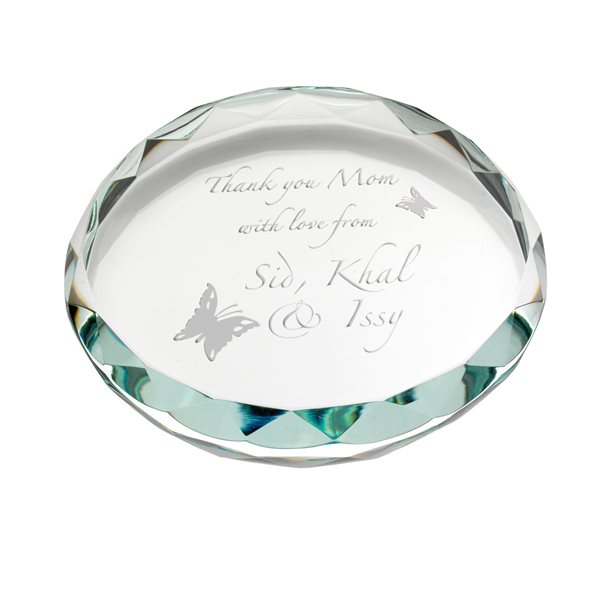 Clear Glass Round Paperweight PAP3