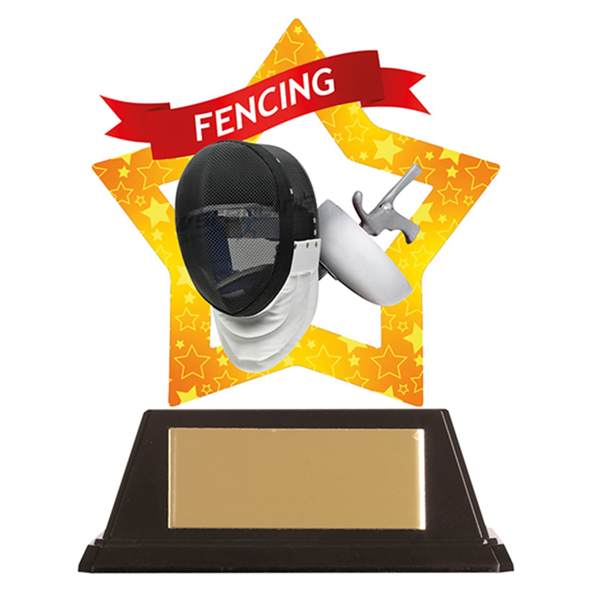 Mini Star Acrylic Fencing Trophy AC19659A