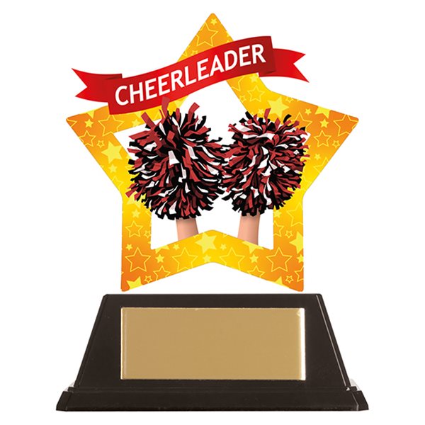 Mini Star Acrylic Cheerleader Trophy AC19639A