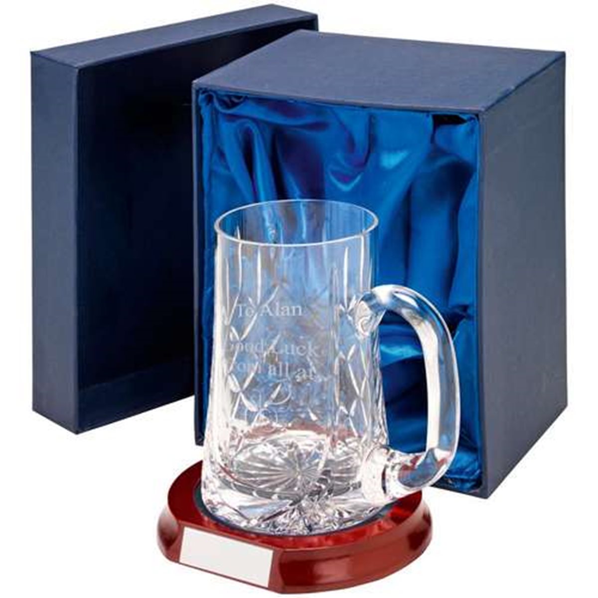 One Pint Crystal Tankard with Base and Box LG6-BP