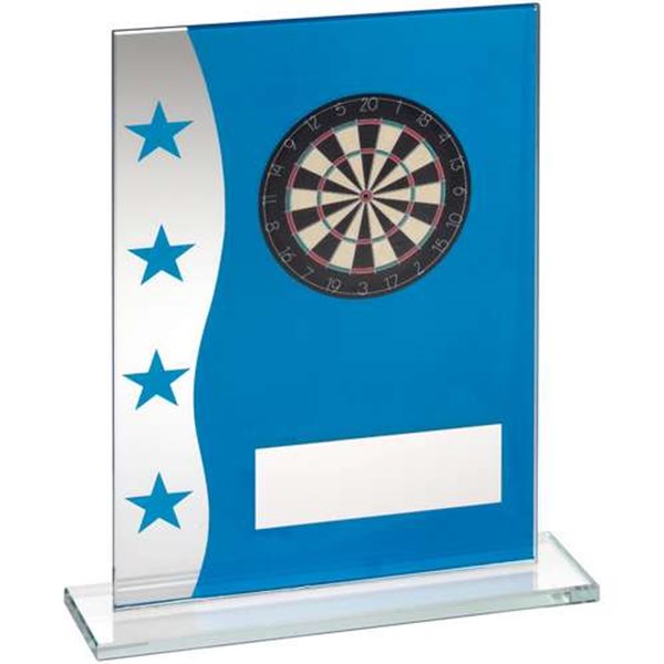 Darts Blue/Silver Glass Award TD.TD643