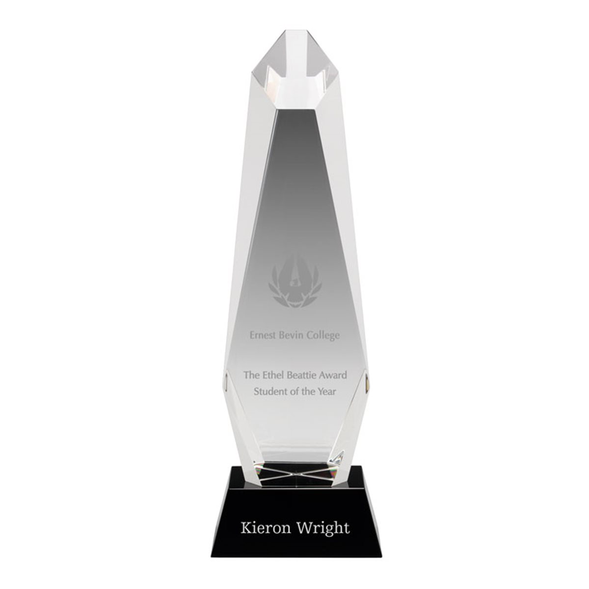 Clear/Black Glass Award CBG9