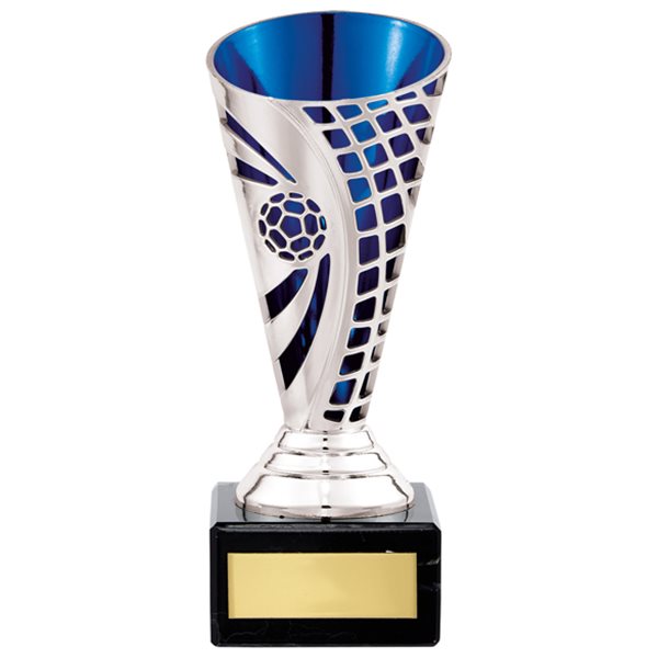 Defender Silver & Blue Football Cup TR20510