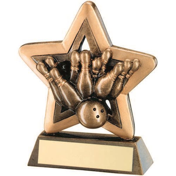 Ten Pin Bowling Star Resin Trophy TD.RF417