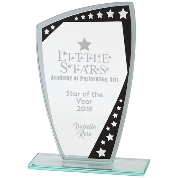 Jade Glass Star Award 5mm Thick CR18116