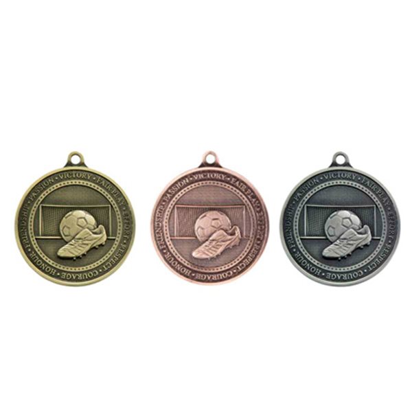 Olympia Football Medal 60mm, Gold, Silver, Bronze MM17016