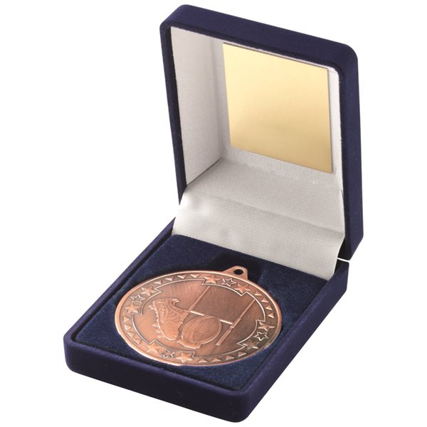 Bronze 50mm Rugby Boxed Medal TD.TY27C