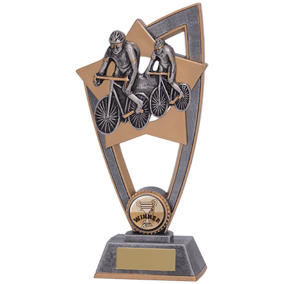 Star Blast Cycling Trophy Gold Resin PL18022