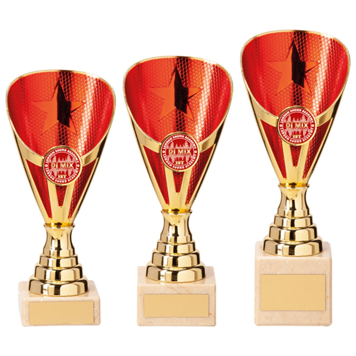 Gold & Red Premium Plastic Award on Marble Base TR20543