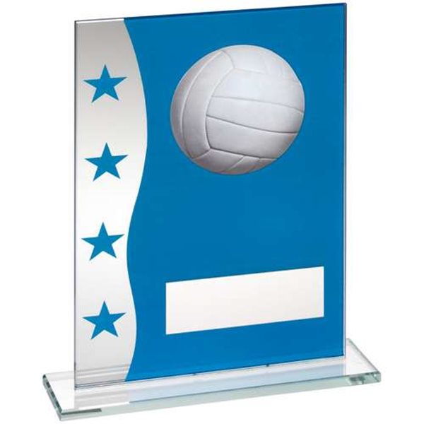 Netball Blue/Silver Glass Award TD.TD647