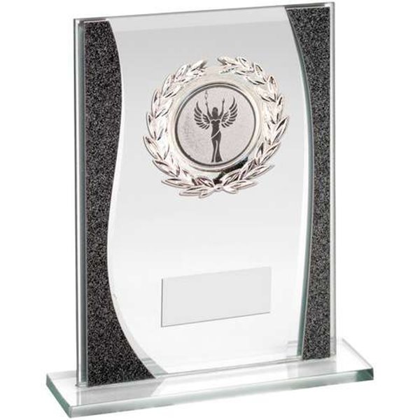 Jade Glass Award with Silver Trim TY139