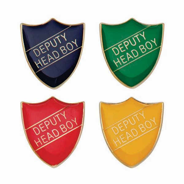 Deputy Head Boy Shield Badge in 4 Colours SB16103