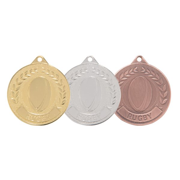 Discovery 50mm Rugby Medal in Gold, Silver & Bronze MM17130