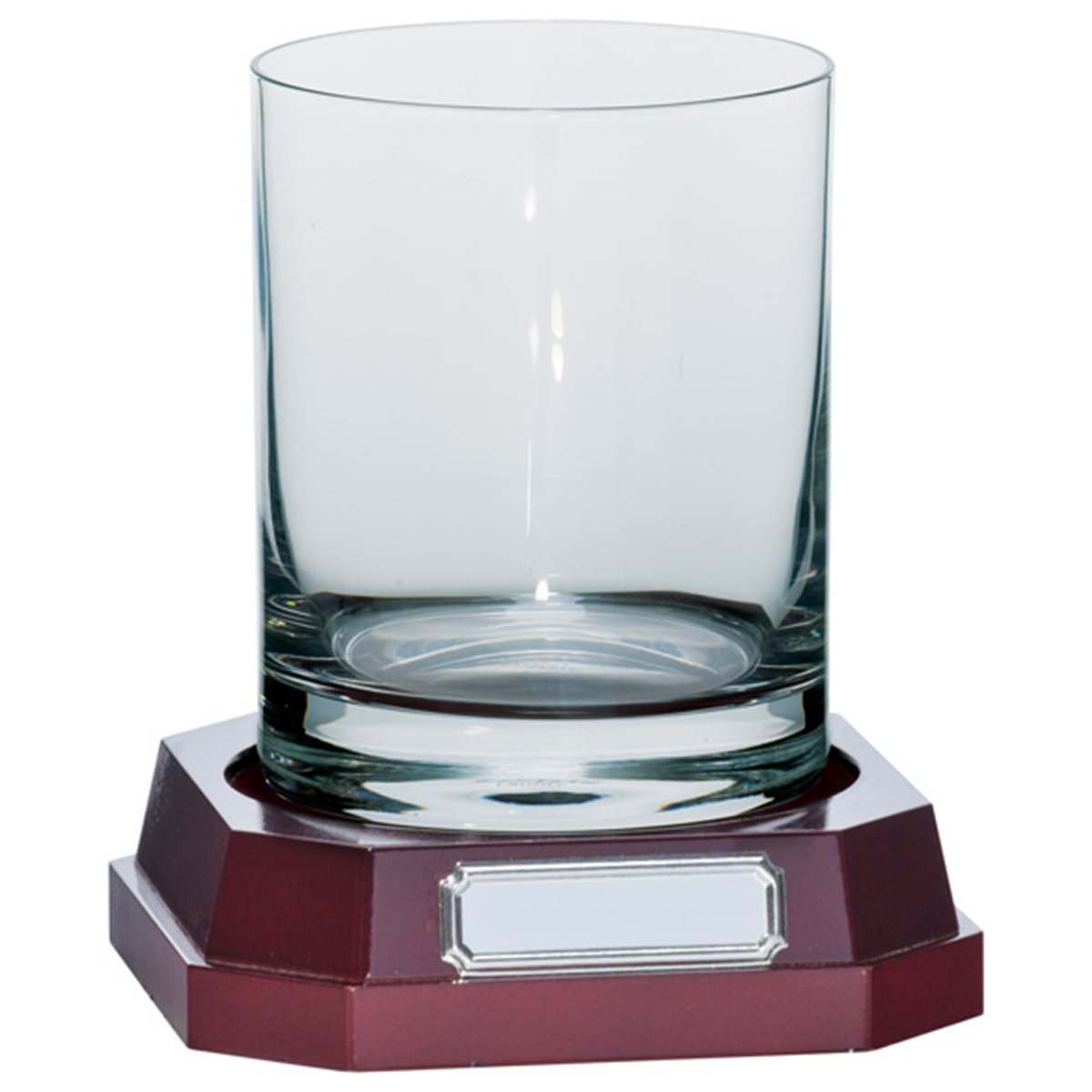 Crystal Whisky Tumbler on Wood Base CR4878