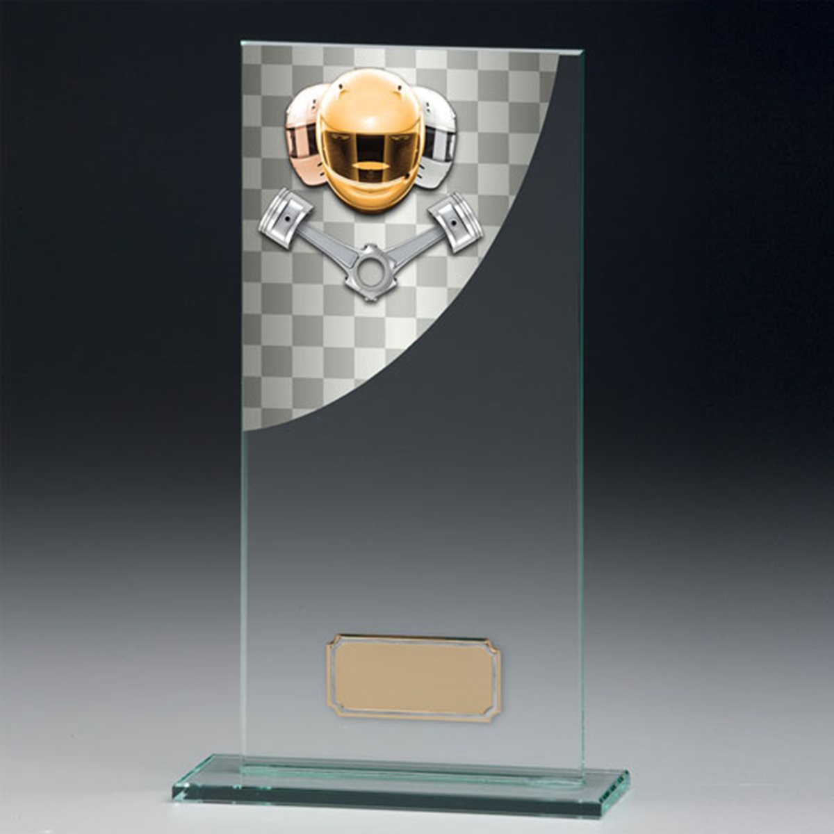 CR4759 GLASS MOTORSPORT TROPHY FREE LUXURY ENGRAVING * Colour Curve Award 
