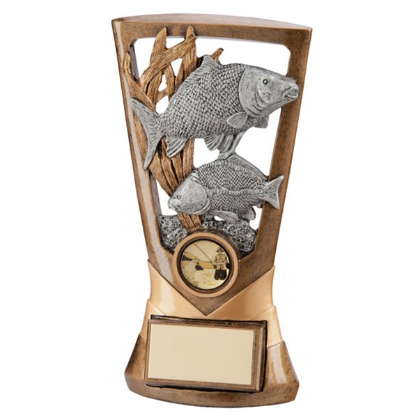 Fishing Trophy in Gold Resin RF3071