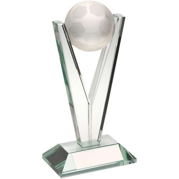 Clear Jade Glass Football Award TD.TD541