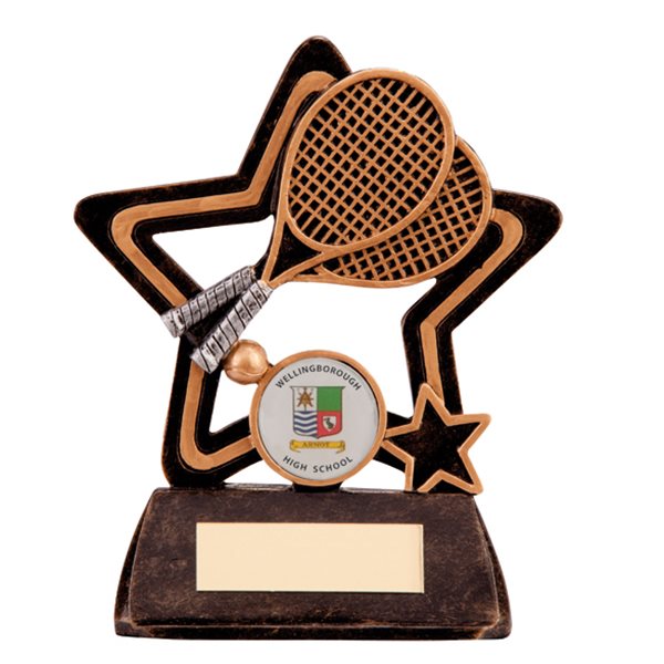 Little Star Gold Resin Tennis Trophy RF1167
