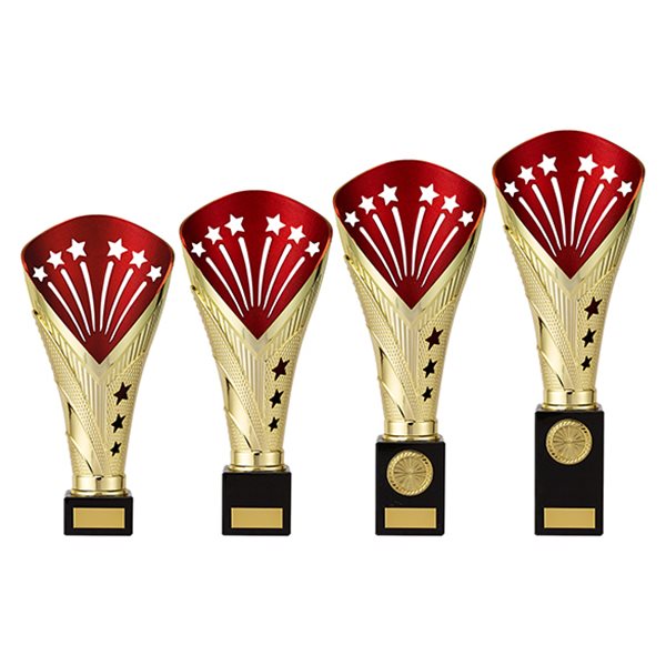 Red & Gold Premium Plastic Award on Marble Base TR19525