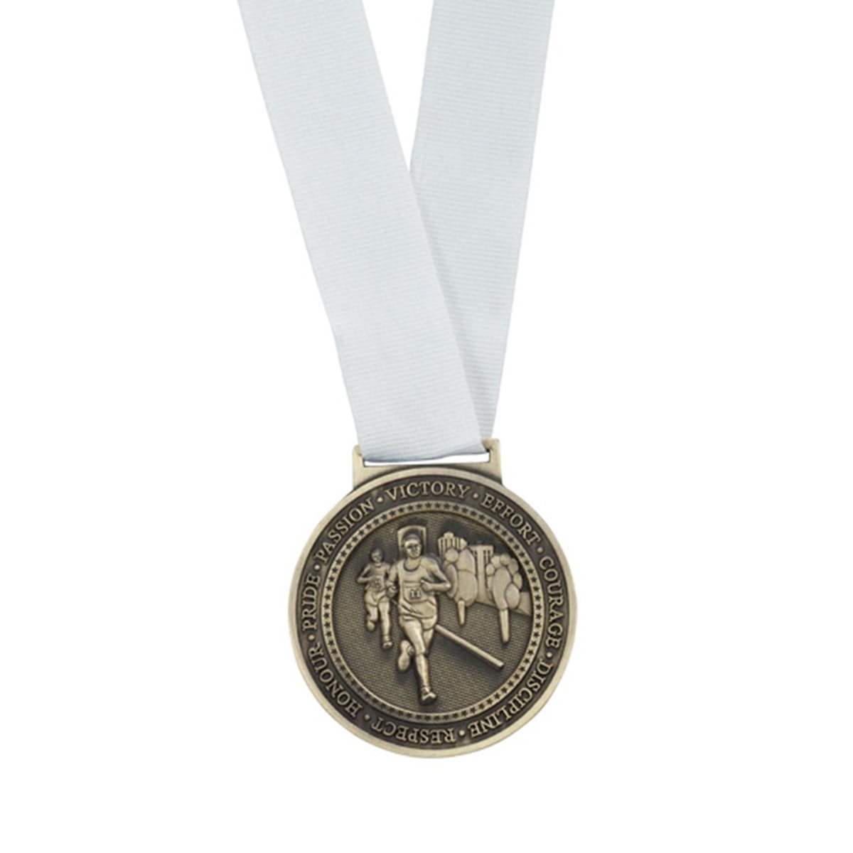 Olympia Running Medal & Ribbon 60mm Gold, Silver, Bronze MM16053