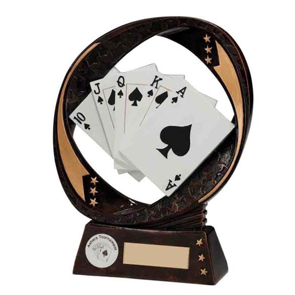 Gold Resin Typhoon Cards Trophy RF16079