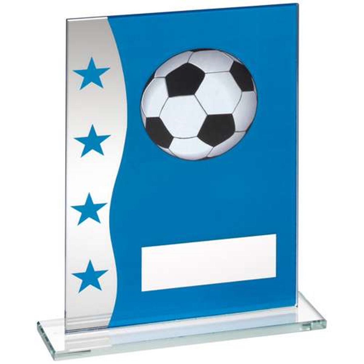 Football Blue/Silver Glass Award TD.TD641