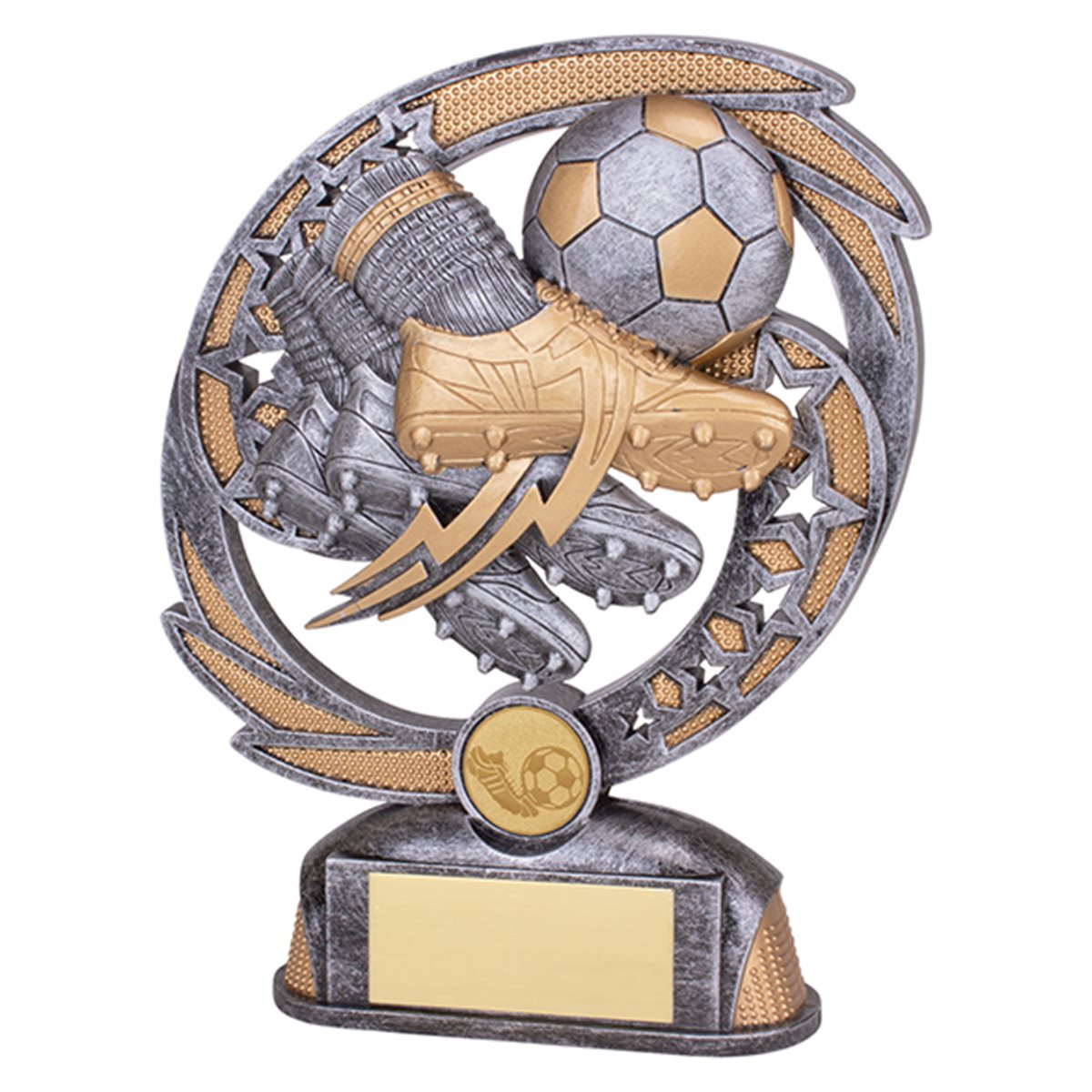 Gold and Silver Resin Football Trophy PT19045